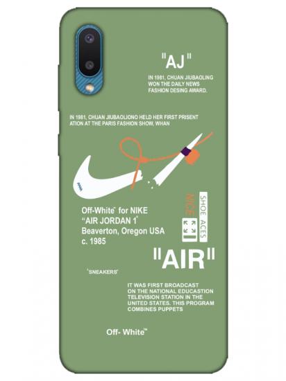 Samsung A02 Nike Air Yeşil Telefon Kılıfı