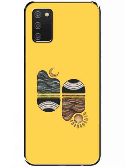 Samsung A02s Sunset Wave Sarı Telefon Kılıfı