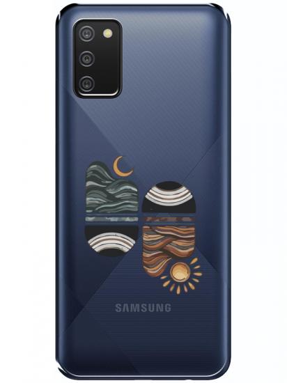 Samsung A02s Sunset Wave Şeffaf Telefon Kılıfı