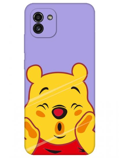 Samsung A03 Winnie The Pooh Lila Telefon Kılıfı