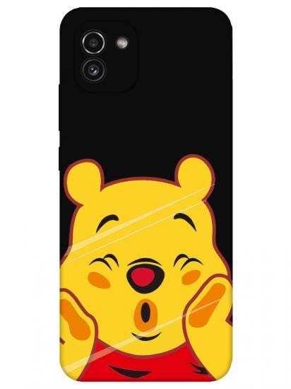 Samsung A03 Winnie The Pooh Siyah Telefon Kılıfı