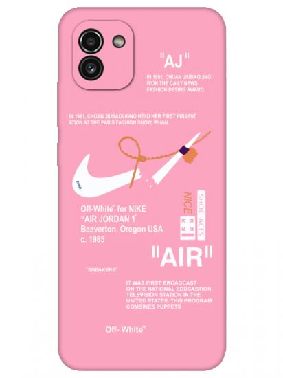 Samsung A03 Nike Air Pembe Telefon Kılıfı