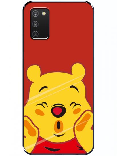 Samsung A03s Winnie The Pooh Kırmızı Telefon Kılıfı