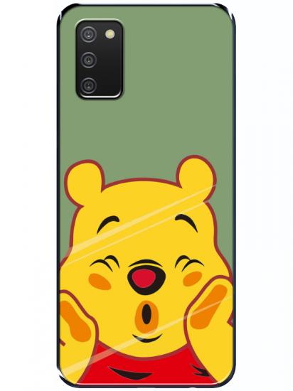 Samsung A03s Winnie The Pooh Yeşil Telefon Kılıfı