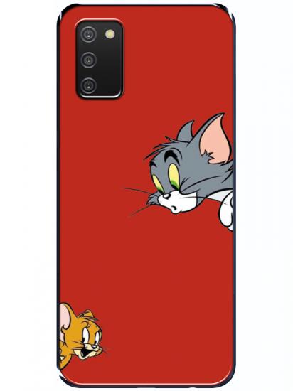 Samsung A03s Tom And Jerry Kırmızı Telefon Kılıfı