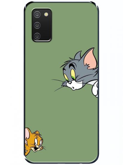 Samsung A03s Tom And Jerry Yeşil Telefon Kılıfı