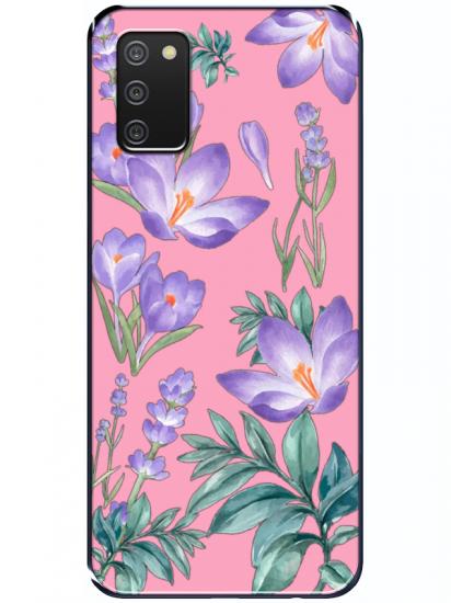 Samsung A03s Kış Çiçeği Pembe Telefon Kılıfı