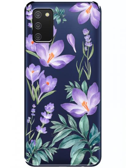 Samsung A03s Kış Çiçeği Şeffaf Telefon Kılıfı