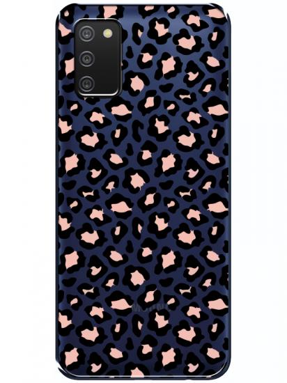 Samsung A03s Leopar Desenli Şeffaf Telefon Kılıfı