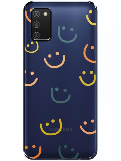 Samsung A03s Emoji Gülen Yüz Şeffaf Telefon Kılıfı