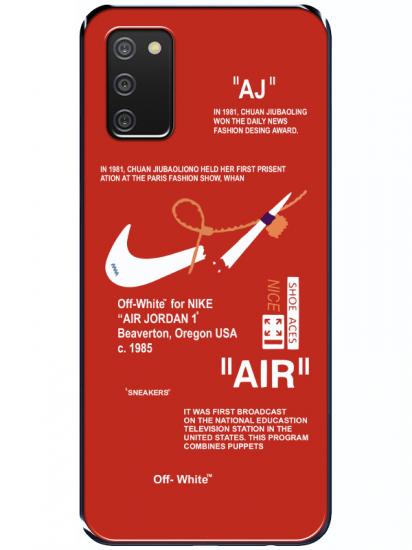 Samsung A03s Nike Air Kırmızı Telefon Kılıfı