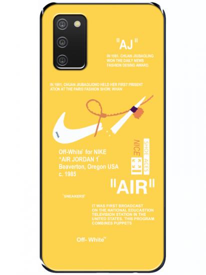 Samsung A03s Nike Air Sarı Telefon Kılıfı