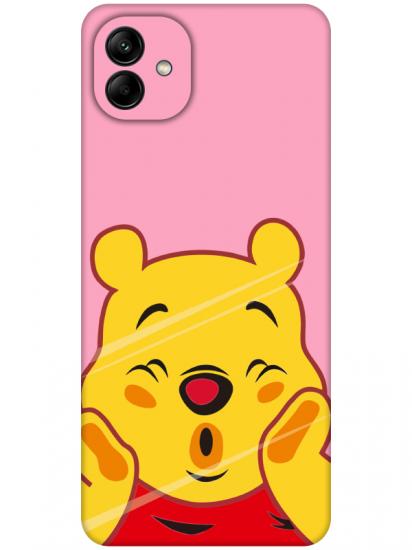 Samsung A04 Winnie The Pooh Pembe Telefon Kılıfı