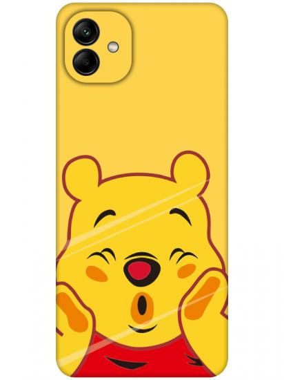 Samsung A04 Winnie The Pooh Sarı Telefon Kılıfı