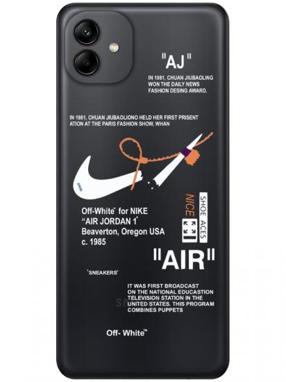 Samsung A04 Nike Air Şeffaf Telefon Kılıfı