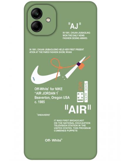 Samsung A04 Nike Air Yeşil Telefon Kılıfı