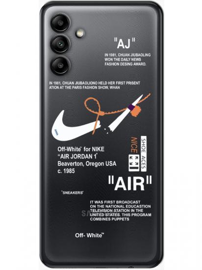 Samsung A04s Nike Air Şeffaf Telefon Kılıfı