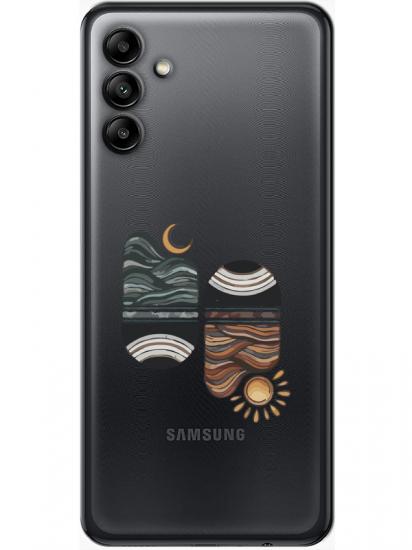 Samsung A04s Sunset Wave Şeffaf Telefon Kılıfı