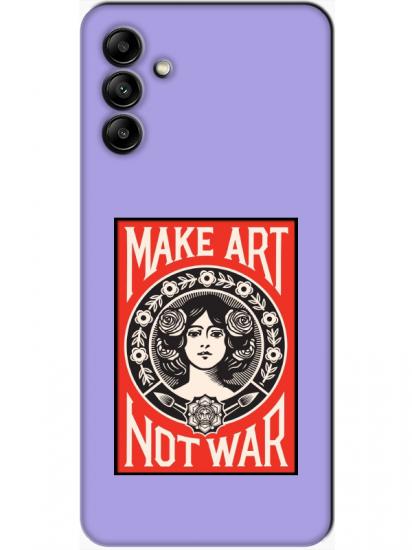 Samsung A04s Make Art Not War Lila Telefon Kılıfı