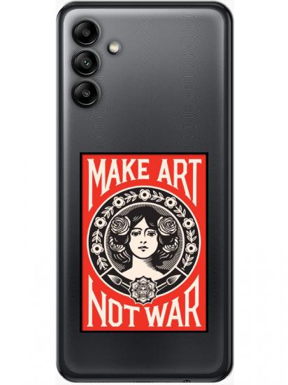 Samsung A04s Make Art Not War Şeffaf Telefon Kılıfı