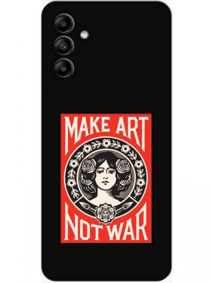 Samsung A04s Make Art Not War Siyah Telefon Kılıfı