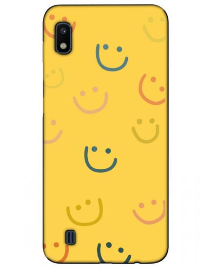 Samsung A10 Emoji Gülen Yüz Sarı Telefon Kılıfı