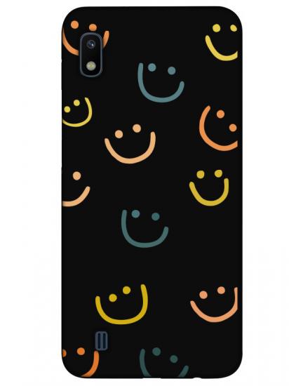 Samsung A10 Emoji Gülen Yüz Siyah Telefon Kılıfı