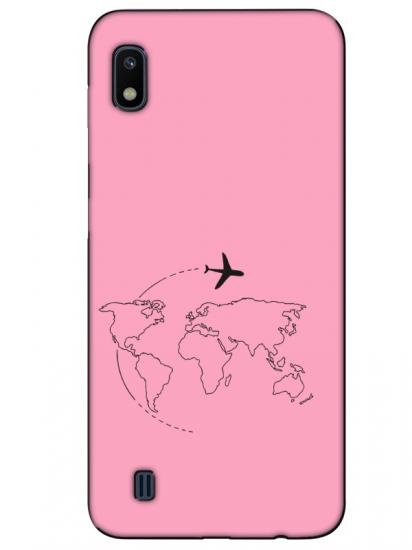 Samsung A10Face Art Pembe Telefon Kılıfı