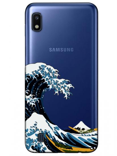 Samsung A10 Kanagawa Şeffaf Telefon Kılıfı