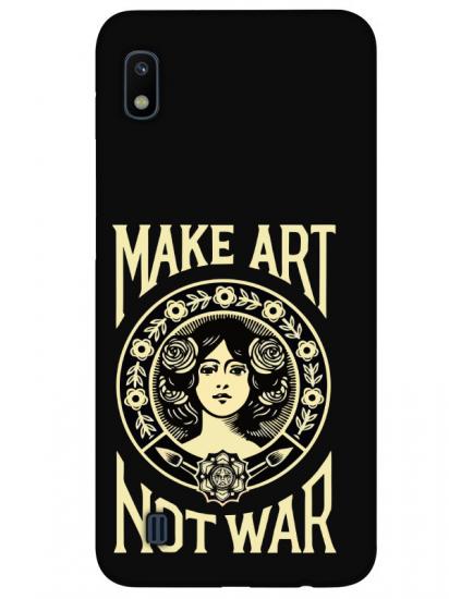 Samsung A10 Make Art Not War Siyah Telefon Kılıfı