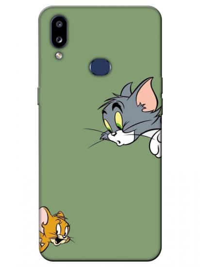 Samsung A10s Tom And Jerry Yeşil Telefon Kılıfı