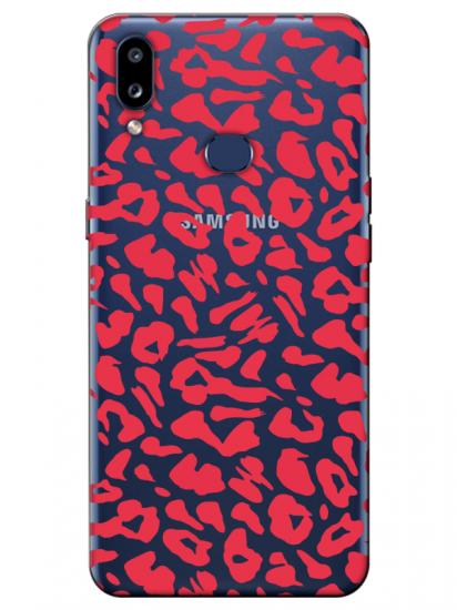 Samsung A10s Leopar Desenli Şeffaf Telefon Kılıfı