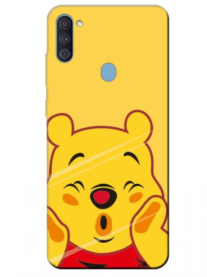 Samsung A11 Winnie The Pooh Sarı Telefon Kılıfı