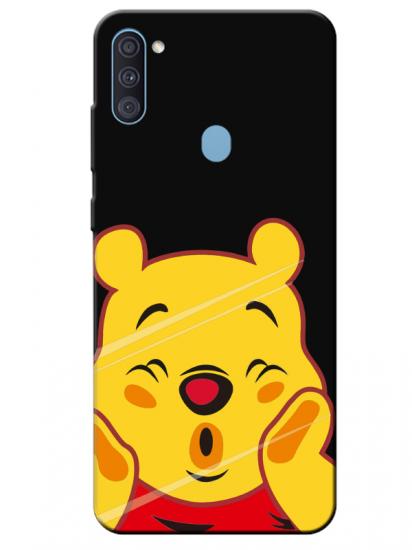 Samsung A11 Winnie The Pooh Siyah Telefon Kılıfı