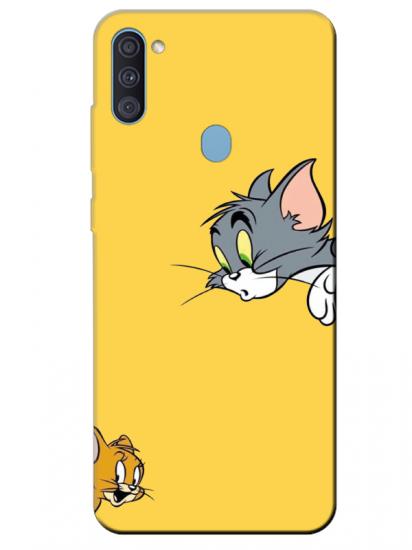 Samsung A11 Tom And Jerry Sarı Telefon Kılıfı