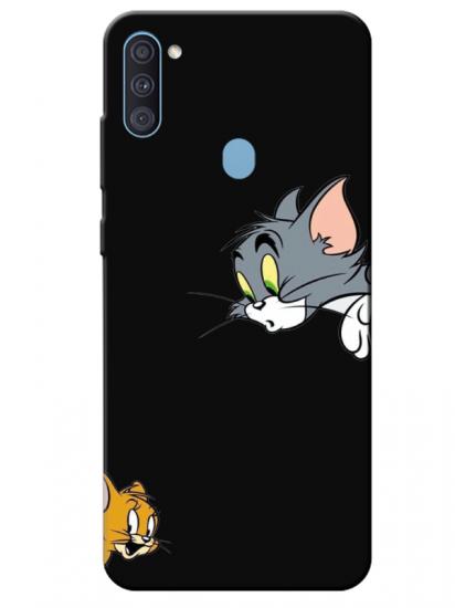 Samsung A11 Tom And Jerry Siyah Telefon Kılıfı