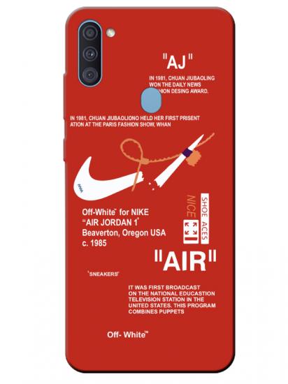 Samsung A11 Nike Air Kırmızı Telefon Kılıfı