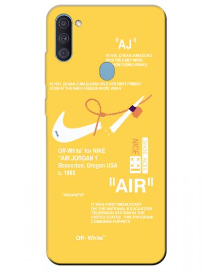 Samsung A11 Nike Air Sarı Telefon Kılıfı