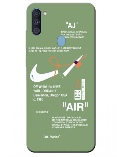 Samsung A11 Nike Air Yeşil Telefon Kılıfı