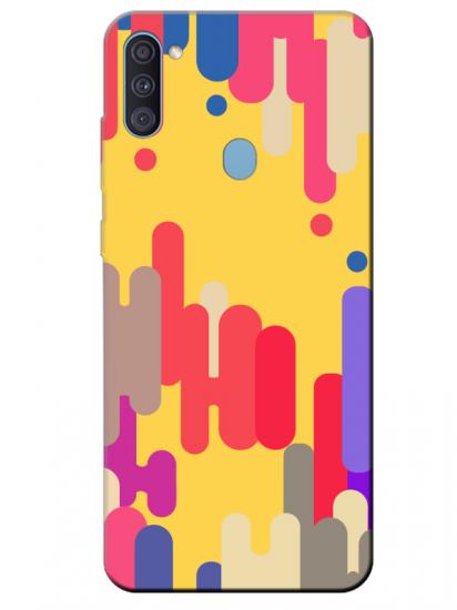 Samsung A11 Pop Art Sarı Telefon Kılıfı