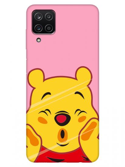 Samsung A12 Winnie The Pooh Pembe Telefon Kılıfı