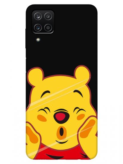 Samsung A12 Winnie The Pooh Siyah Telefon Kılıfı