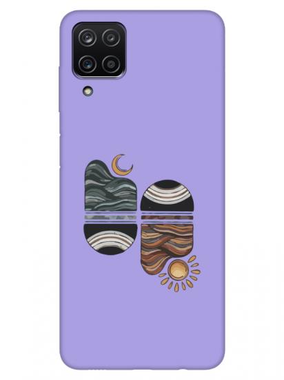 Samsung A12 Sunset Wave Lila Telefon Kılıfı