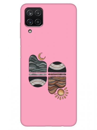 Samsung A12 Sunset Wave Pembe Telefon Kılıfı