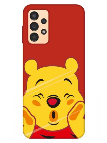 Samsung A13 Winnie The Pooh Kırmızı Telefon Kılıfı