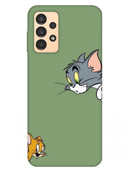 Samsung A13 Tom And Jerry Yeşil Telefon Kılıfı