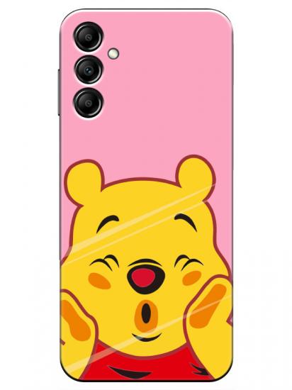 Samsung A14 Winnie The Pooh Pembe Telefon Kılıfı