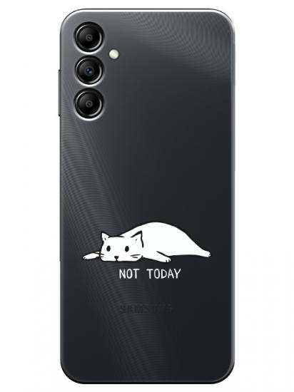 Samsung A24 Not Today Kedi Şeffaf Telefon Kılıfı