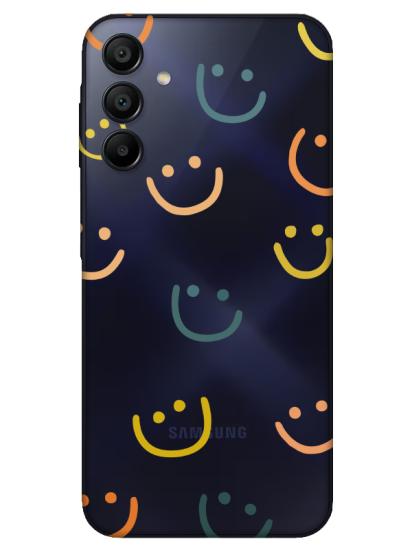 Samsung A15 Emoji Gülen Yüz Şeffaf Telefon Kılıfı