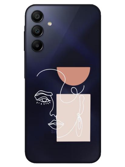 Samsung A15 Women Art Şeffaf Telefon Kılıfı